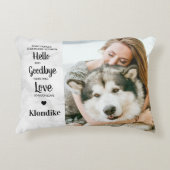 ペットメモリアルハローバイバイ引用文ドッグフォト アクセントクッション (正面)