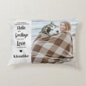 ペットメモリアルハローバイバイ引用文ドッグフォト アクセントクッション (裏面)