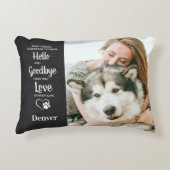 ペットメモリアルハローバイバイ悔やみや弔慰ドッグフォト アクセントクッション (正面)