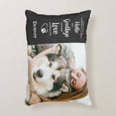 ペットメモリアルハローバイバイ悔やみや弔慰ドッグフォト アクセントクッション (正面(垂直))