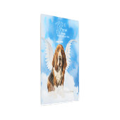 ペットメモリアルバスセットハウンドエンジェルドッグの名前 メタルプリント (アングル)