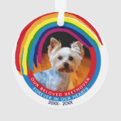 ペットメモリアルフォトレインボーブリッジフォーエバーハート オーナメント (裏面)