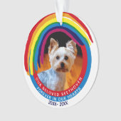 ペットメモリアルフォトレインボーブリッジフォーエバーハート オーナメント (正面)