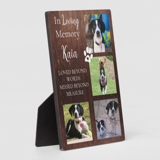 ペットメモリアルフォト  keepsake  個人用 フォトプラーク (側面)