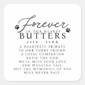 ペットメモリアルフォーエバーで我々のハートシモダンック スクエアシール (正面)