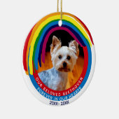ペットメモリアルフォーエバーインレインボーハートブリッジ セラミックオーナメント (右)