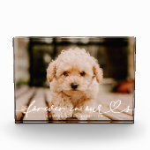 ペットメモリアルフォーエバーハートシンプルモダン フォトブロック (正面)