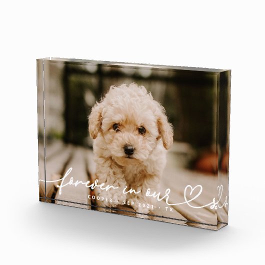 ペットメモリアルフォーエバーハートシンプルモダン フォトブロック (右)