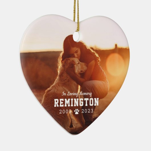 ペットメモリアルホワイトフルフォトセラミックオーナメント セラミックオーナメント (右)