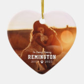 ペットメモリアルホワイトフルフォトセラミックオーナメント セラミックオーナメント (正面)