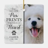 ペットメモリアル大理石フォトクリスマスオーナメント セラミックオーナメント (裏面)