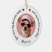 ペットメモリアル永遠に私たちのハートカスタム セラミックオーナメント (右)