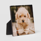 ペットメモリアル永遠ハートシンプルモダン写真 フォトプラーク (正面)