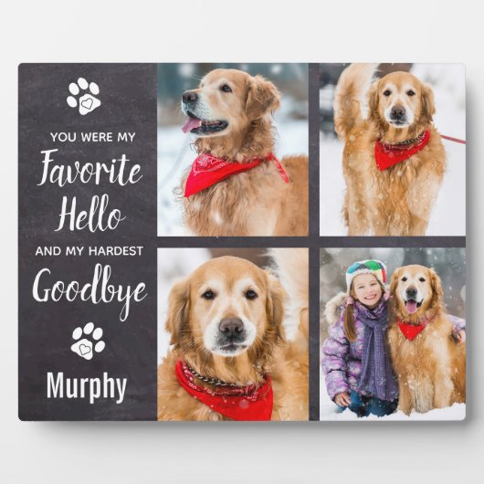 ペットメモリアル オリジナル 写真コラージュ フォトプラーク (正面)