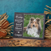 ペットメモリアル オーダーメイド フォト 哀悼 犬メモリアル フォトプラーク (側面)