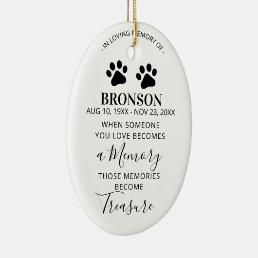 ペットメモリアル キープセイク クリスマスオーナメント セラミックオーナメント (右)