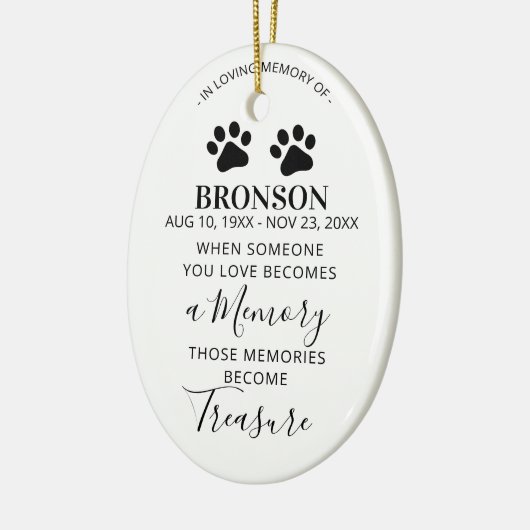 ペットメモリアル キープセイク クリスマスオーナメント セラミックオーナメント (左)