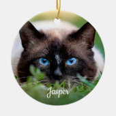 ペットメモリアル シンパシー レインボーブリッジ 猫 写真 セラミックオーナメント (正面)