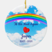 ペットメモリアル シンパシー レインボーブリッジ 猫 写真 セラミックオーナメント (裏面)