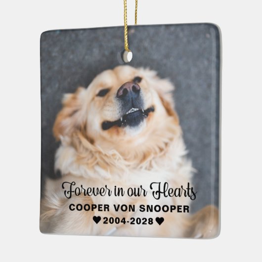 ペットメモリアル シンパシー 2 フォト セラミックオーナメント (左)