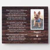 ペットメモリアル フォトプレート 卓上スタンド付 フォトプラーク (正面)