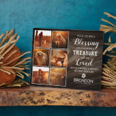 ペットメモリアル プレート 木製 写真コラージュ フォトプラーク (側面)