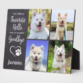 ペットメモリアル - ペットの死 への哀悼の言葉 - ペットの写真 フォトプラーク (側面)