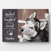 ペットメモリアル - ペットの死 写真コラージュ 犬のメモリアル フォトプラーク (正面)