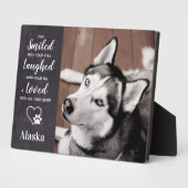 ペットメモリアル - ペットの死 写真コラージュ 犬のメモリアル フォトプラーク (側面)