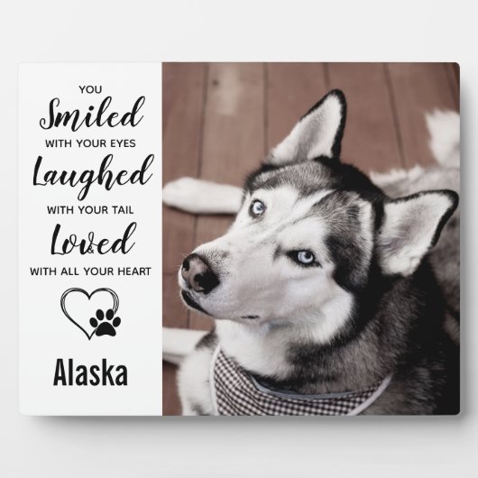 ペットメモリアル - ペットの追悼 - ペットロスの記念品 フォトプラーク (正面)