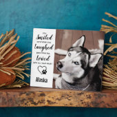 ペットメモリアル - ペットの追悼 - ペットロスの記念品 フォトプラーク (側面)