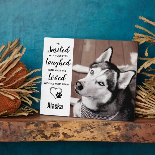 ペットメモリアル - ペットの追悼 - ペットロスの記念品 フォトプラーク (側面)