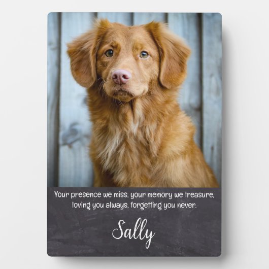 ペットメモリアル – ペットロス引用文-悔やみや弔慰記念 フォトプラーク (正面)