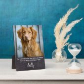 ペットメモリアル – ペットロス引用文-悔やみや弔慰記念 フォトプラーク (側面)