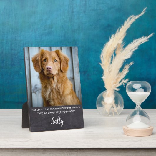 ペットメモリアル – ペットロス引用文-悔やみや弔慰記念 フォトプラーク (側面)