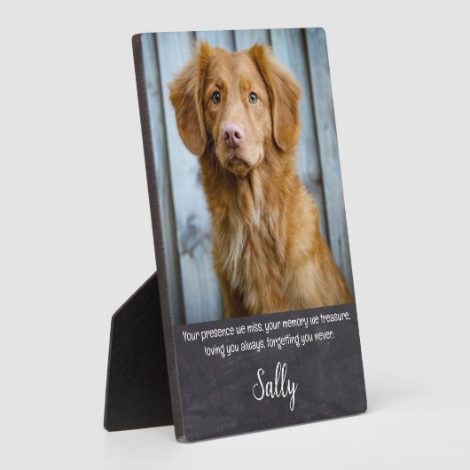 ペットメモリアル – ペットロス引用文-悔やみや弔慰記念 フォトプラーク (側面)
