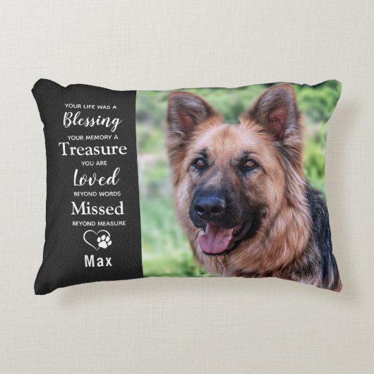 ペットメモリアル – ペットロス悔やみや弔慰愛恋しく思引用文 アクセントクッション (正面)