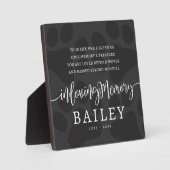 ペットメモリアル モダン エレガント シンプル おしゃれな肉球 フォトプラーク (正面)