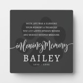 ペットメモリアル モダン エレガント シンプル おしゃれ 爪 フォトプラーク (正面)