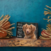 ペットメモリアル モダン パーソナライズ ドッグ フォト フォトプラーク (側面)