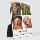 ペットメモリアル 個別化 4枚の写真 コラージュ 犬 フォトプラーク (側面)
