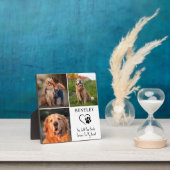 ペットメモリアル 個別 ３枚の写真 ぺットの足跡 犬 フォトプラーク (インサイチュ)