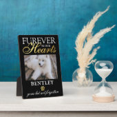 ペットメモリアル | 心に永遠に写真プレート フォトプラーク (側面)