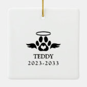 ペットメモリアル 愛する記憶に 写真を追加 記念品 セラミックオーナメント (裏面)