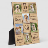 ペットメモリアル 愛する記憶 ユニーク6枚の犬の写真 フォトプラーク (側面)