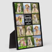 ペットメモリアル　最も辛い別れ　犬　11枚の写真コラージュ フォトプラーク (側面)