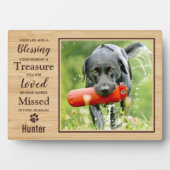 ペットメモリアル 犬の写真 フォトプラーク (正面)