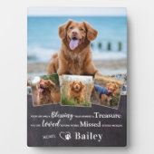 ペットメモリアル 犬の喪失 追悼詩 4枚の写真 フォトプラーク (正面)