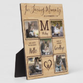 ペットメモリアル 追悼 個別化 5 枚の猫の写真 フォトプラーク (側面)