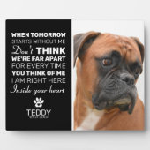ペットメモリアル | 追悼 犬の記念品 8" x 10" フォトプラーク (正面)